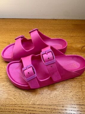 GAP Kids Fuchsia Double-Buckle Slide Sandals